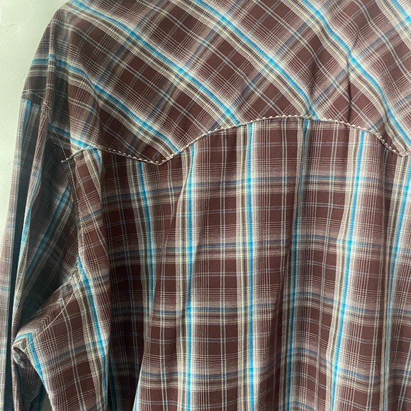 Wrangler western pearl snap up long sleeve shirt - Picture 5 of 7